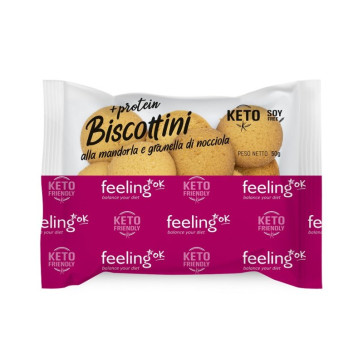 Feeling Ok Biscottini alla mandorla e granella di nocciola +protein 50g. 