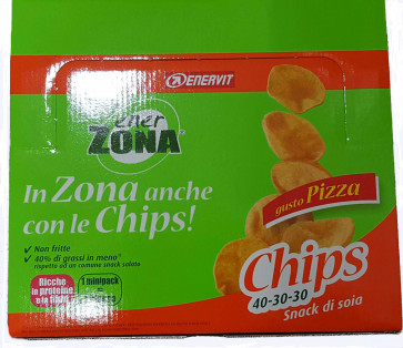 EnerZona Chips 40 30 30 confezione da 14 minipack da 25g. Gusto Pizza