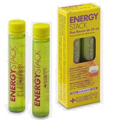 +Watt - Energy Stack - Confezione da 2 fiale gusto Arancia