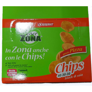 EnerZona Chips 40 30 30 confezione da 14 minipack da 25g. Gusto Pizza