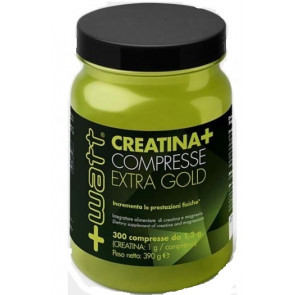 + Watt - Creatina+compresse Qualità ExtraGold 300 cpr, Gluten Free