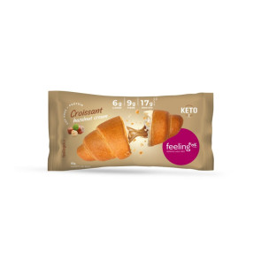 Feeling Ok Croissant + Protein 65 g Ripieno di crema alla nocciola